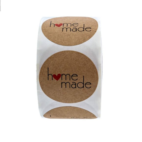 500 Home Made Kraft wafer Stickers labels - Picture 4 of 6